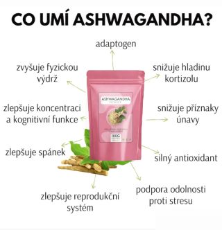 ASHWAGANDHA - Zvyšuje plodnost🤰 - Podporuje hormonální rovnováhu - Pomáhá se stresem a úzkostí - Snižuje záněty - Zvyšuje...